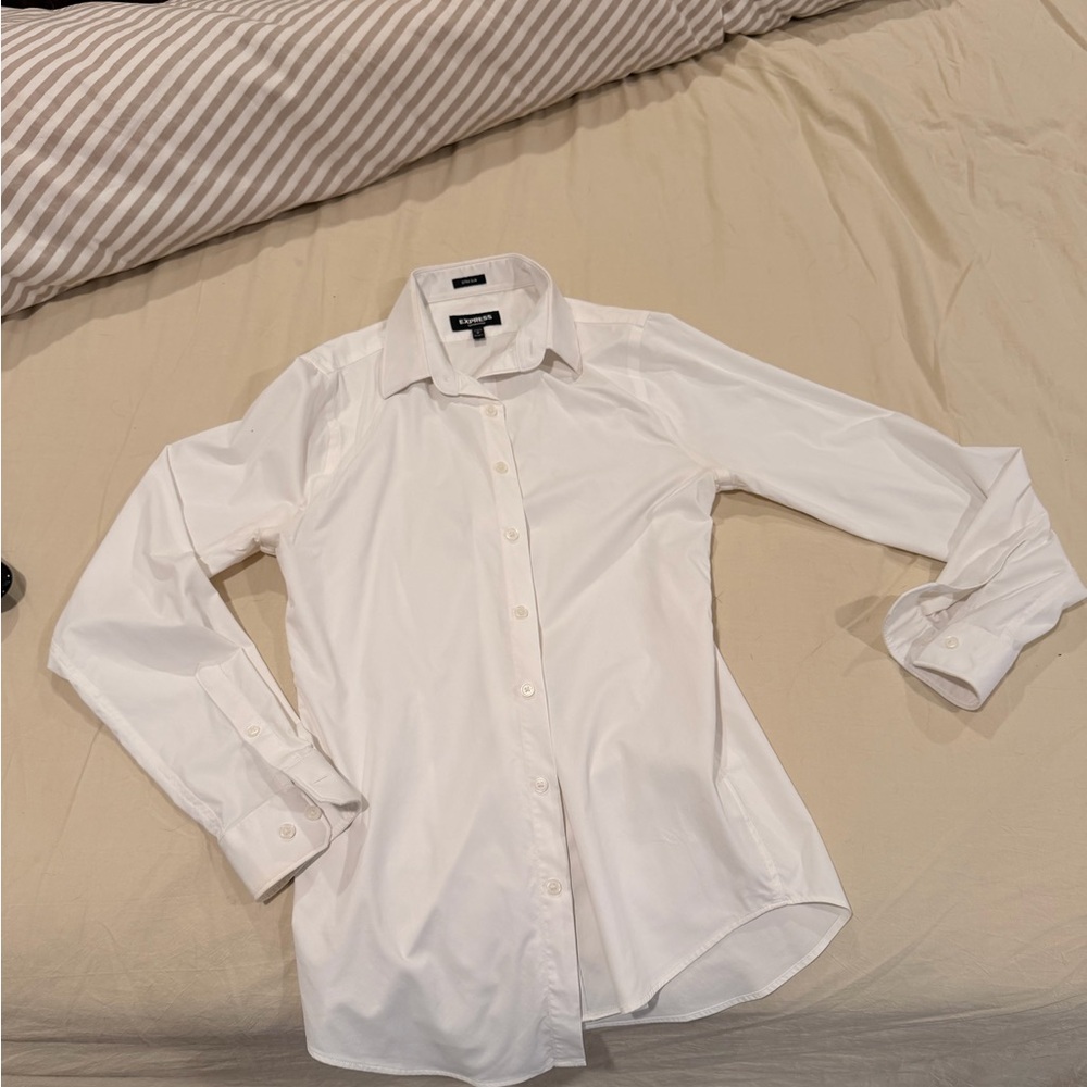 Express Performance Extra Slim White Shirt